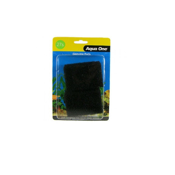 Aqua One Black Filter Sponge 103F 2 Pack (27S), Filters for 103f, 103F, Pet Essentials Warehouse