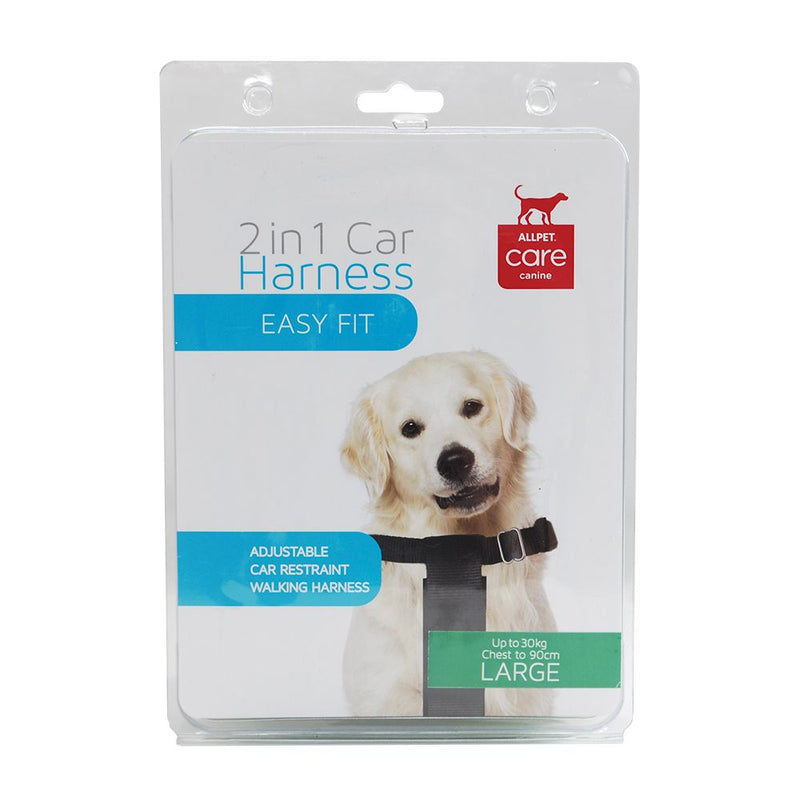 2 in 1 Harness Car Care Canine, small car harness, easy fit harness, large dog car harness, pet essentials warehouse