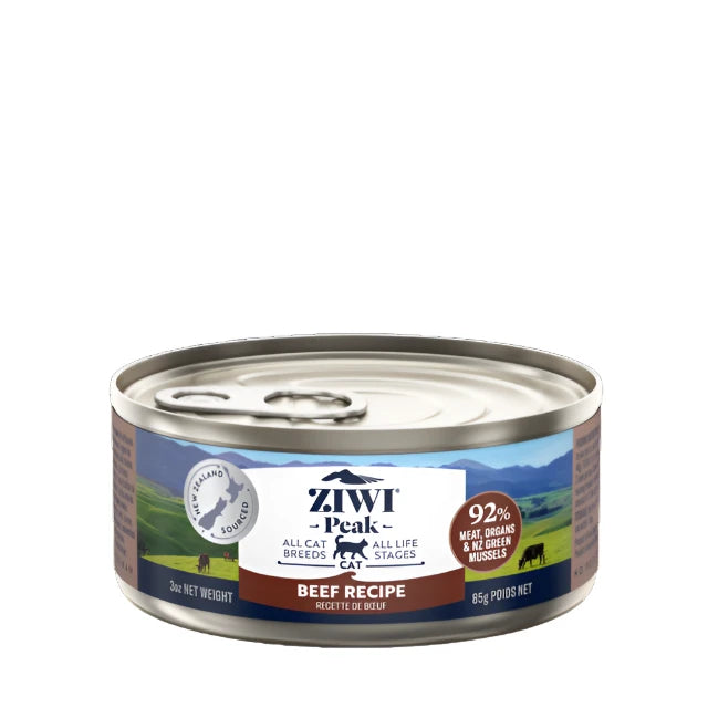 Ziwi Peak Beef Wet Cat Food, Cat wet food, all breeds and life stages, Beef cat wet fod, Newzealand made cat food, Pet Essentials Warehouse, Poster