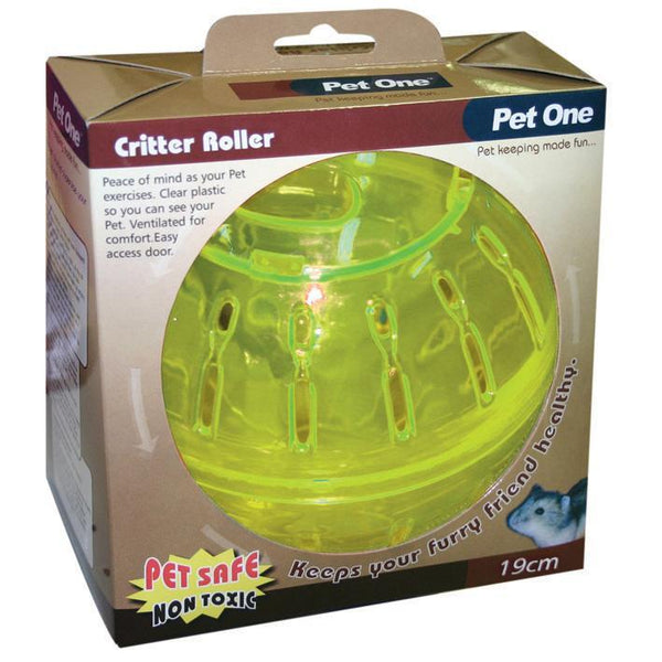 Pet One Critter Roller Green, Rats Wheel and Ball, Pet Essentials Warehouse