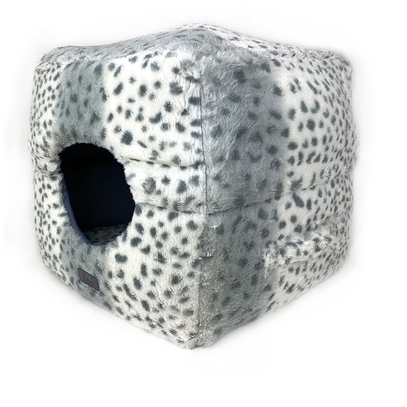 Cattitude Bed Multicube Snow Leopard Small with handle, pet essentials