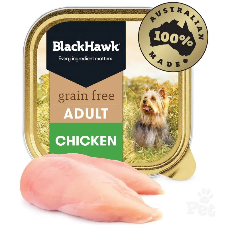 Black Hawk Grain Free Adult Chicken Canned Wet Dog Food with chicken breast, pet essentials warehouse