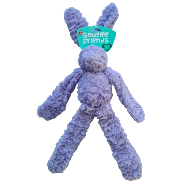 Snuggle Friends Plush Purple Rabbit Dog Toy, Pet Essentials Warehoue