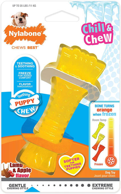 Nylabone Puppy Chill & Chew Freezer Bone Dog Toy, PetEssentials Warehouse
