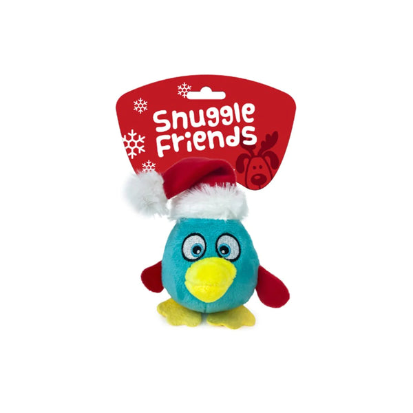 Snuggle Friends Christmas Plush Penguin Dog Toy, Pet Essentials Warehouse