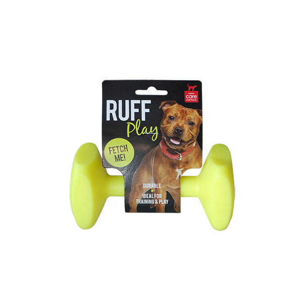 Ruff Play Nylon Dumbbell Dog Toy, Dumbbell for dogs, Fetch Toy for dogs, Dog Toys, Pet Essentials Warehouse