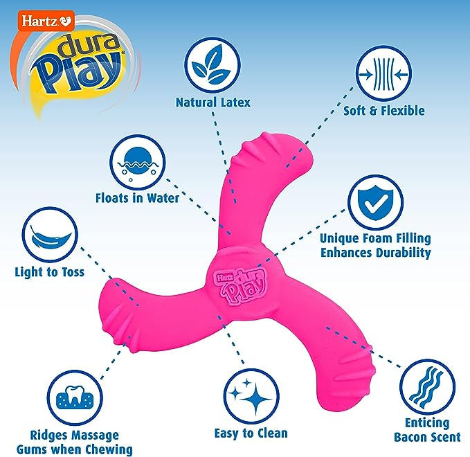 Dura Play Boomerang, Poster, easy yo clean dog toy, Pet Essentials Warehouse
