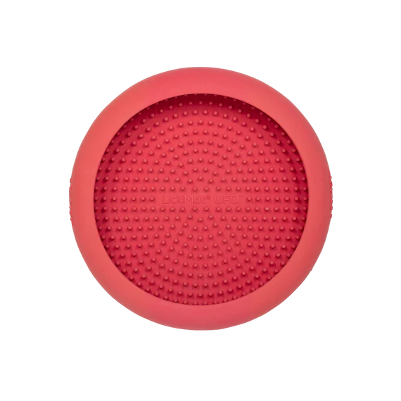 Lickimat UFO pink top view with no packaging, slow feeding bowls, Pet Essentials Warehouse, Pet City