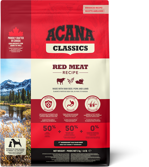 Acana Red Meat Recipe Dry Dog Food 2kg, Pet Essentials Warehouse
