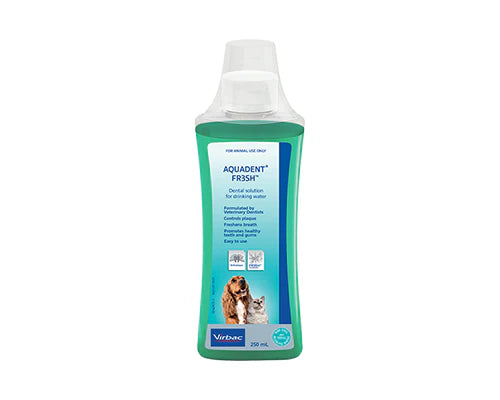 Aquadent Fresh Dental Solution, Dental Solution, Dental for cats and dogs, Virbac, Fresh Breath for cats and dogs, Pet Essentials Warehouse