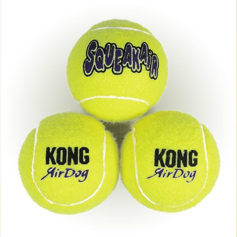 Kong SqueakAir Tennis Ball medium 3 pack, pet essentials warehouse, kong dog toys