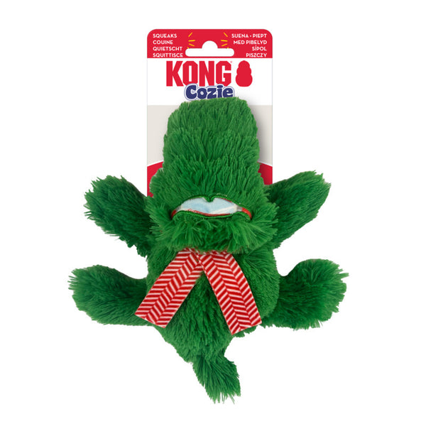 Kong Christmas Holiday Alligator Snuggle Plush Dog Toy, Christmas Dog Toy, Pet Essentials Warehouse
