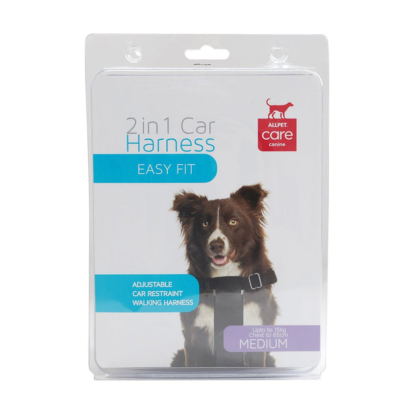 2 in 1 Harness Car Care Canine, small car harness, easy fit harness, medium dog car harness, pet essentials warehouse