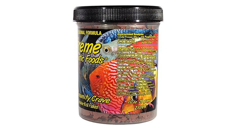 Xtreme Community Crave Flakes 28g ingredients, Pet Essentials Warehouse, Xtreme Tropical Fish Flakes