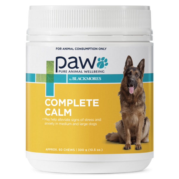 Blackmores PAW Complete Calm Chews for Dogs, Calming Chews for Large Dogs, Helps With Stress in Large Dogs, Blackmores for pets, Pet Essentials Warehouse