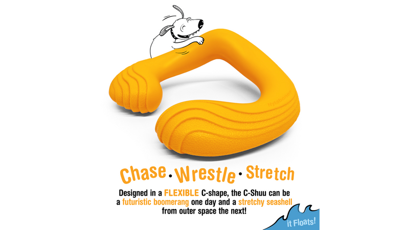 Nylabone Creative Play C-Shuu, chase, wrestle, stretch, pet essentials warehouse 