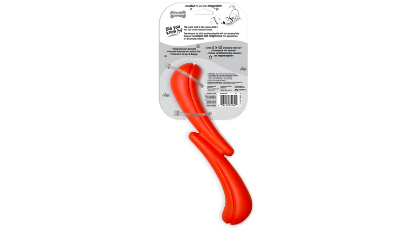 Nylabone Creative Play Stik-Go, Barcode, back of packaging, dog toy, Pet Essentials Warehouse