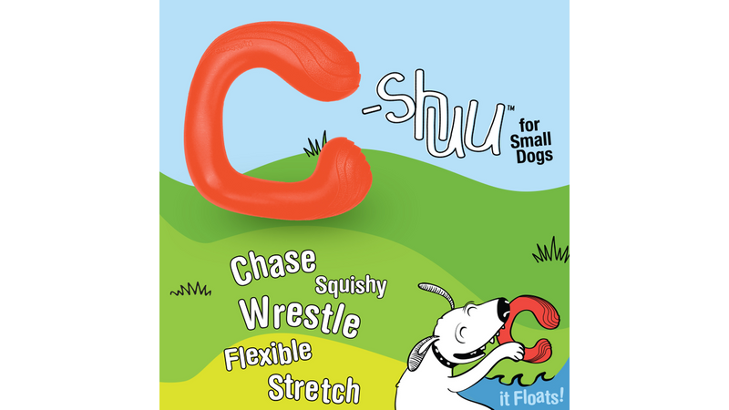 Nylabone Creative Play C-Shuu, it floats, chase, dog toy, pet essentials warehouse 