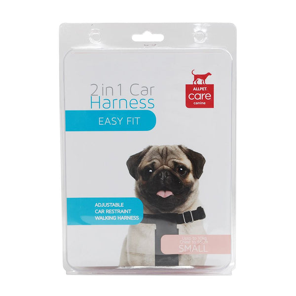 2 in 1 Harness Car Care Canine, small car harness, easy fit harness, small dog car harness, pet essentials warehouse