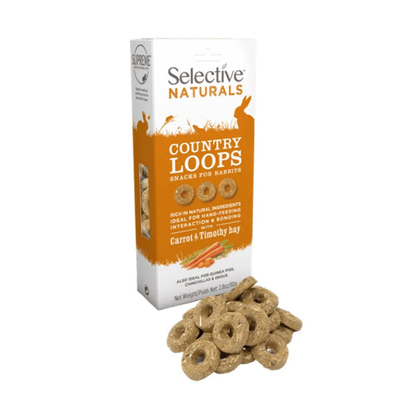 Selective Naturals Country Loops, Country Loops, Selective Naturals, Carrot small pet Treats, Loops for small pets, Pet Essentials Warehouse
