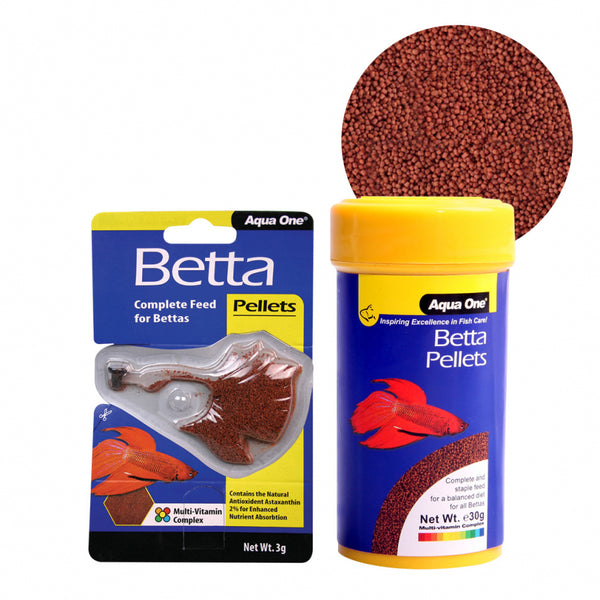 Aqua One Betta Pellet Fish Food 30g, Pet Essentials Warehouse, Betta Food