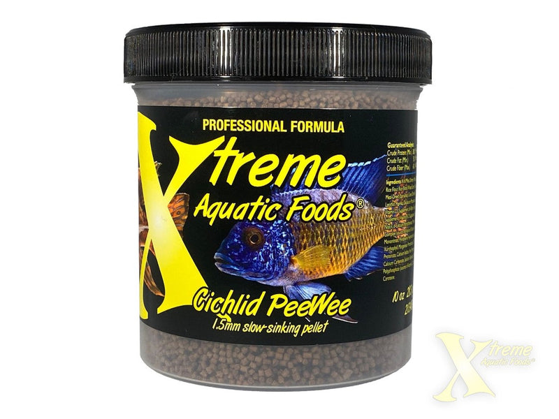 Xtreme Cichlid PeeWee Slow Sinking Pellet Fish Food 283g bottle, pet essentials warehouse