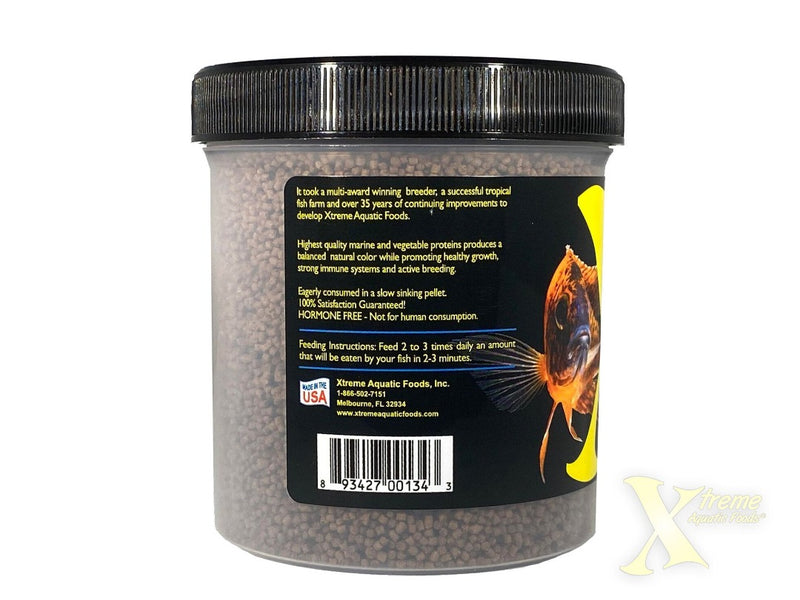 Xtreme Cichlid PeeWee Slow Sinking Pellet Fish Food barcode, pet essentials