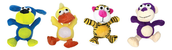 Snuggle Friends Plush Standing Animals Assorted, duck dog toy, lion dog toy, Monkey dog toy, Dog dog toy, Small dog toy, Pet Essentials Warehouse
