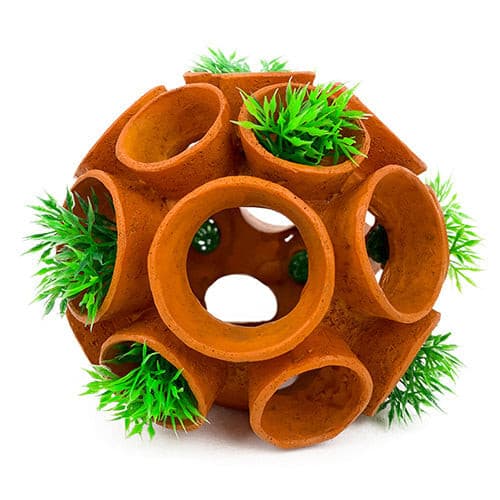 Aqua Care Ornament Ball Shaped Terracotta Pots with Plants, Pet Essentials Warehouse