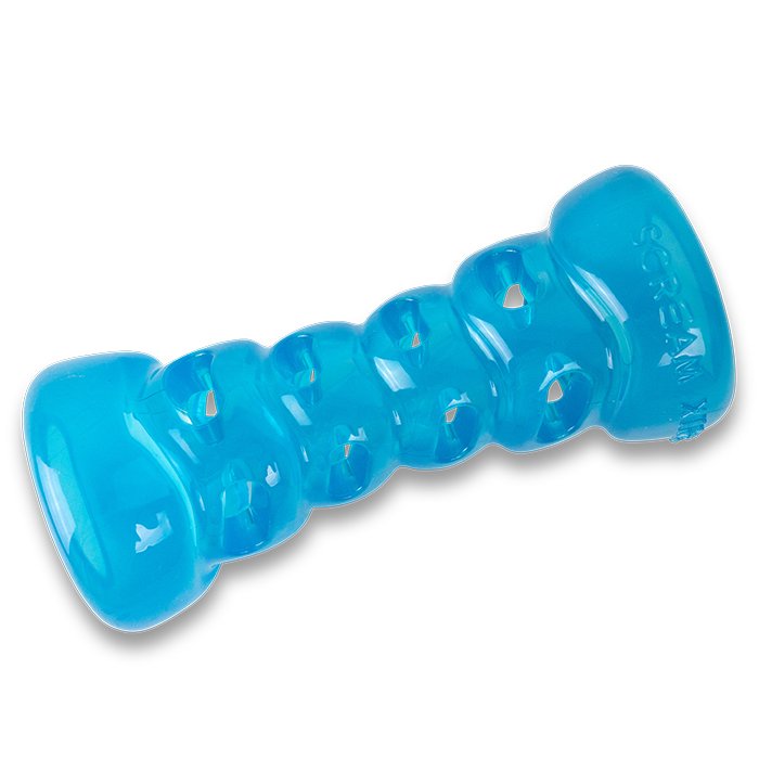 Scream Xtreme Treat Bone Blue Dog toy with no packaging, Pet Essentials Warehouse, Pet City