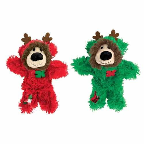 Kong Christmas Holiday Softies Pajama Bear Cat Toy, Pet Essentials Warehouse, Pet Essentials Napier, Kong Cat Christmas toys