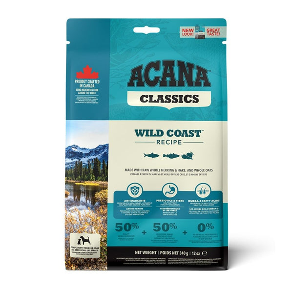 Acana Classics Wild Coast dog food, pet essentials warehouse, pet warehouse, acana fish based dog food