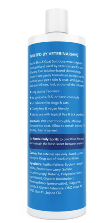 Nootie Shampoo Whitening & Brightening 473ml, Pet Essentials Napier, pets warehouse, pet essentials new plymouth, whitening shampoo for white dogs, how to whiten dog coat