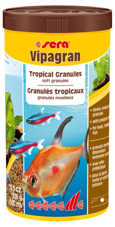 Sera Vipagran Tropical Granules 300g 1000ml, granules for small tetra fish, Pet Essentials Napier, hollywood fish, Fishly