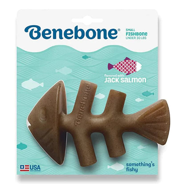 Benebone Salmon Fishbone Dog Toy, Pet Essentials Warehouse Napier