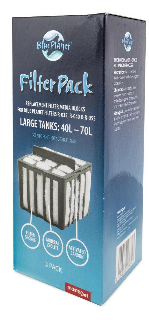 blue planet fish tank filter box Blue Planet Filter Media Medium 40-70 L 3pack - Filter Media