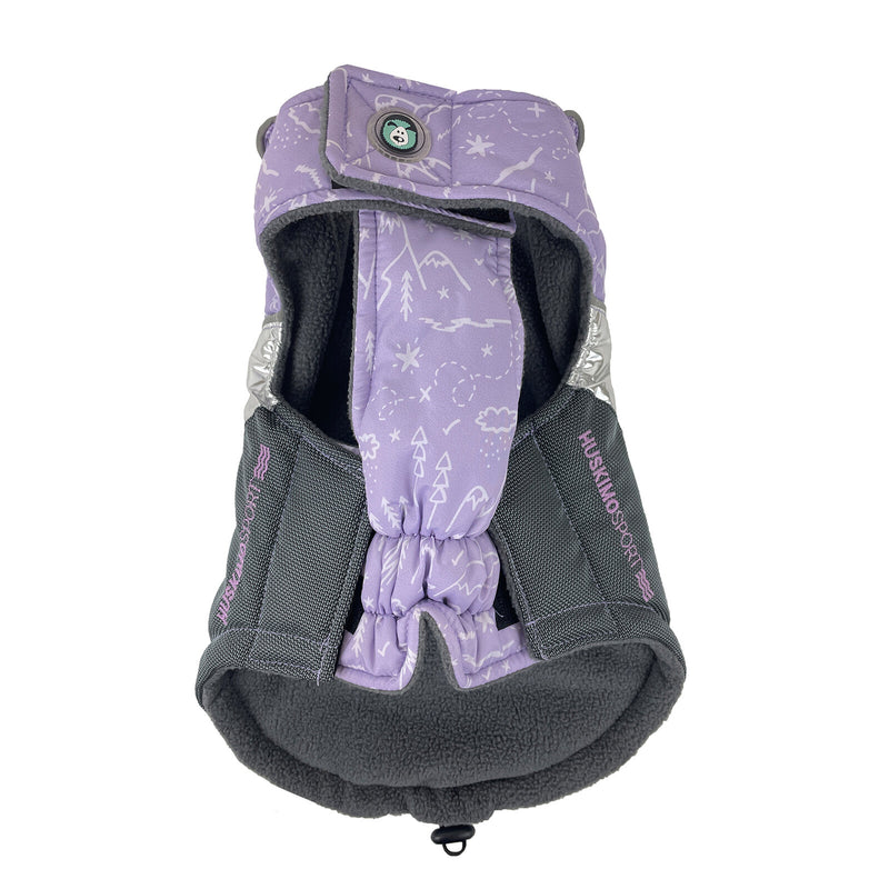 Huskimo Dog Coat Sherpa Lilac underside, pet essentials warehouse