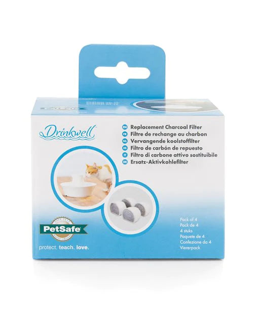 Petsafe Drinkwell Carbon Cartridge Replacement Filters in a box, pet essentials warehouse
