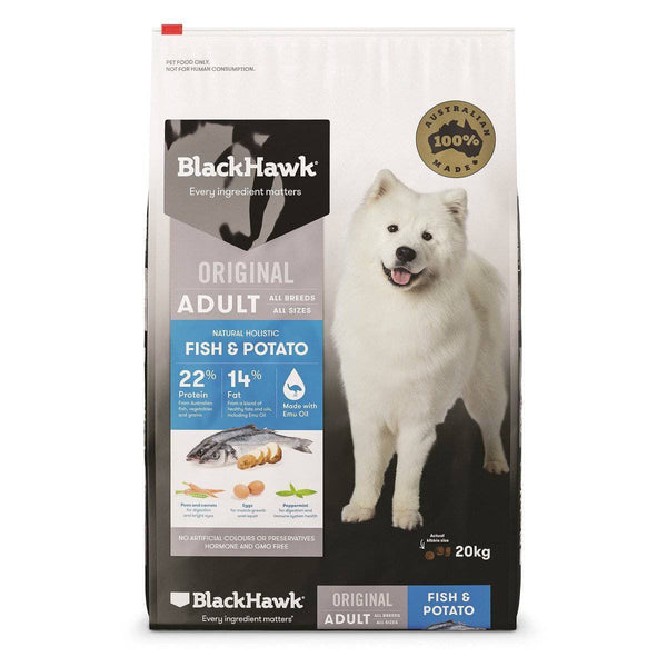 Black Hawk Original Dog Adult Fish & Potato 20kg