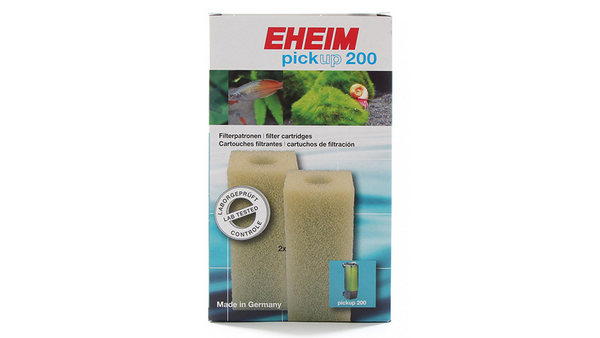 Eheim Pickup 200 cartridge 2pk filter sponge, pet essentials warehouse, eheim white filter for pickup internal filter 200