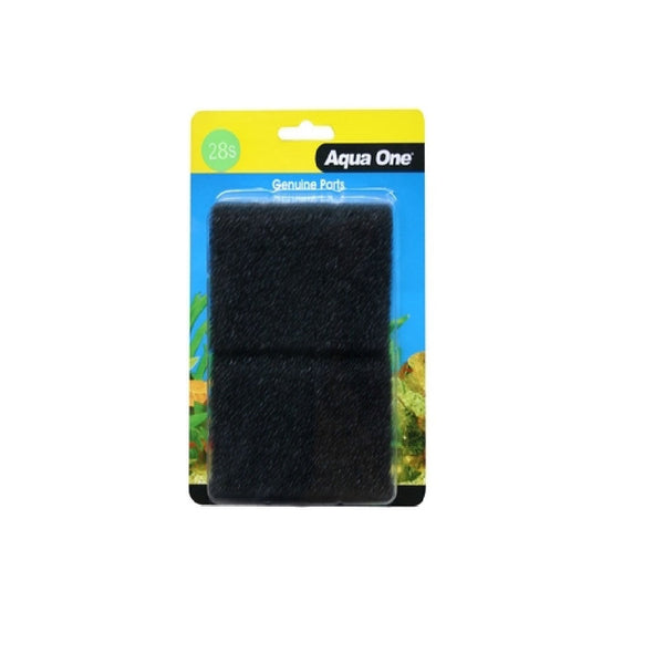 Aqua One Black Filter Sponge 104F 2 Pack (28S), Filters, 104F, Pet Essentials Warehouse