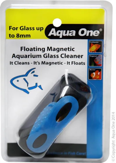 Aqua One Floating Magnet Cleaner Medium, Floating Magnetic Glass Cleaner, Pet Essentials