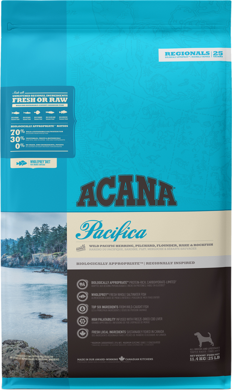 Acana Regionals Pacifica Dry Dog Food 11.4kg, pet essentials warehouse