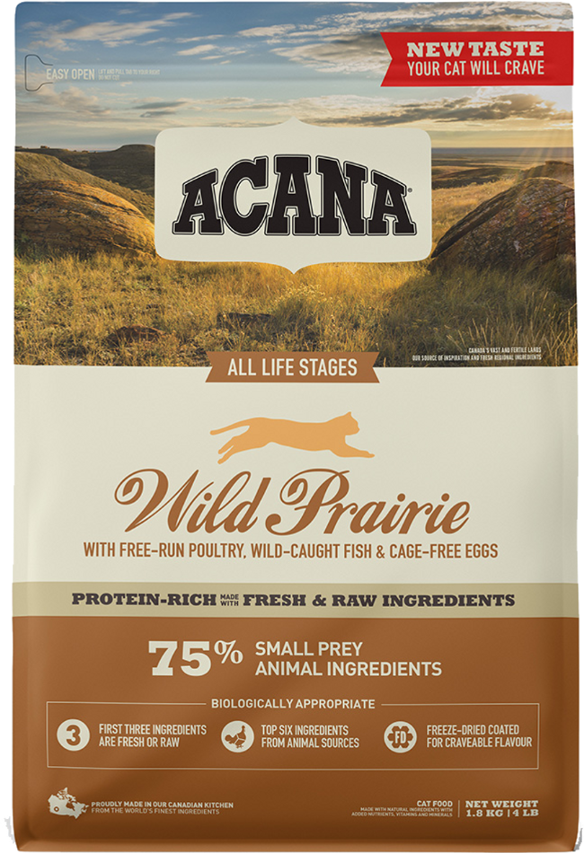 Acana Cat Wild Prairie 1.8kg bag, pet essentials warehouse, Acana cat food