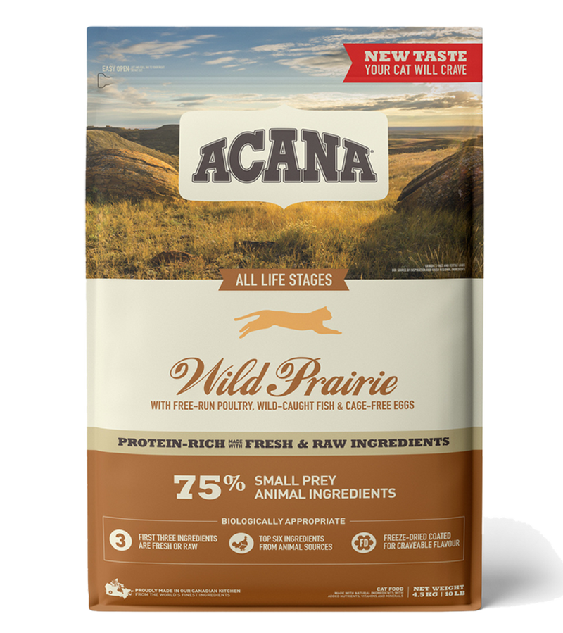 Acana Cat Wild Prairie 4.5kg bag, pet essentiuals warehous