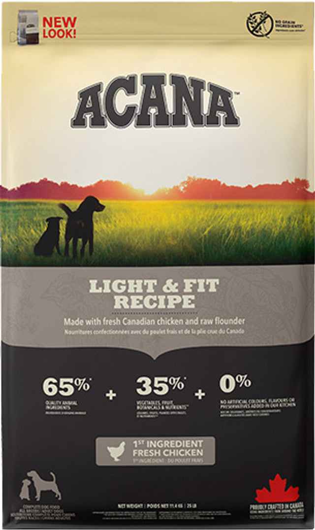 Acana Heritage Light and Fit Dry Dog Food 11.4kg, pet essentials warehouse