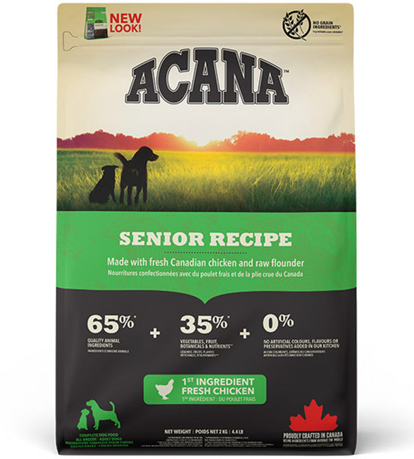 Acana Senior Dry Dog Food 2kg, Pet Essentials Warehouse