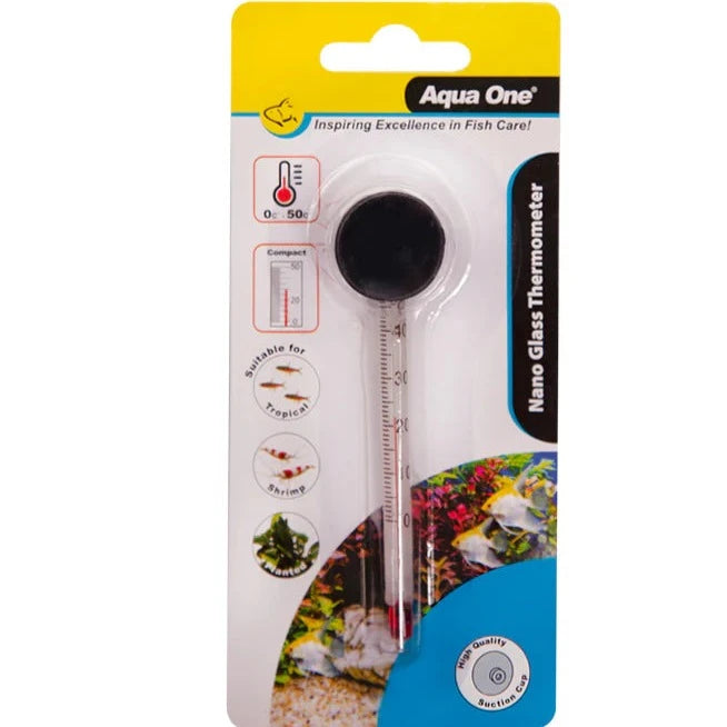 Aqua One Glass Nano Thermometer, Nano Thermometer, fish tanks, Tropical fish, Pet Essentials Warehouse