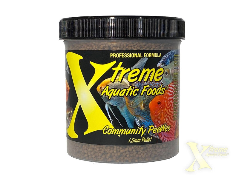 Xtreme Community PeeWee Slow Sinking Pellet Fish Food 1.5mm pellets, pet essentials warehouse