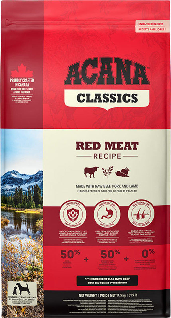 Acana Red Meat Recipe Dry Dog Food 14.5kg, pet essentials warehouse